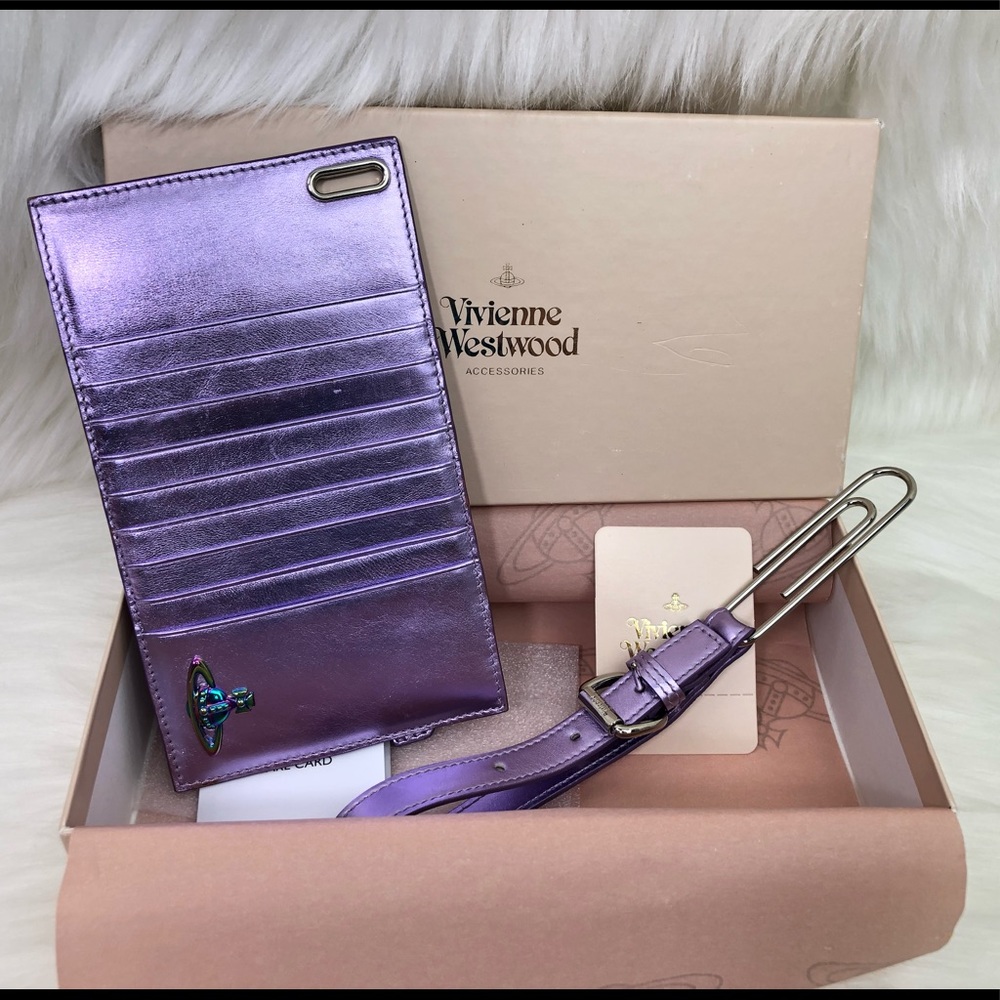 🦄 Metallic Purple Vivienne Westwood Card Holder